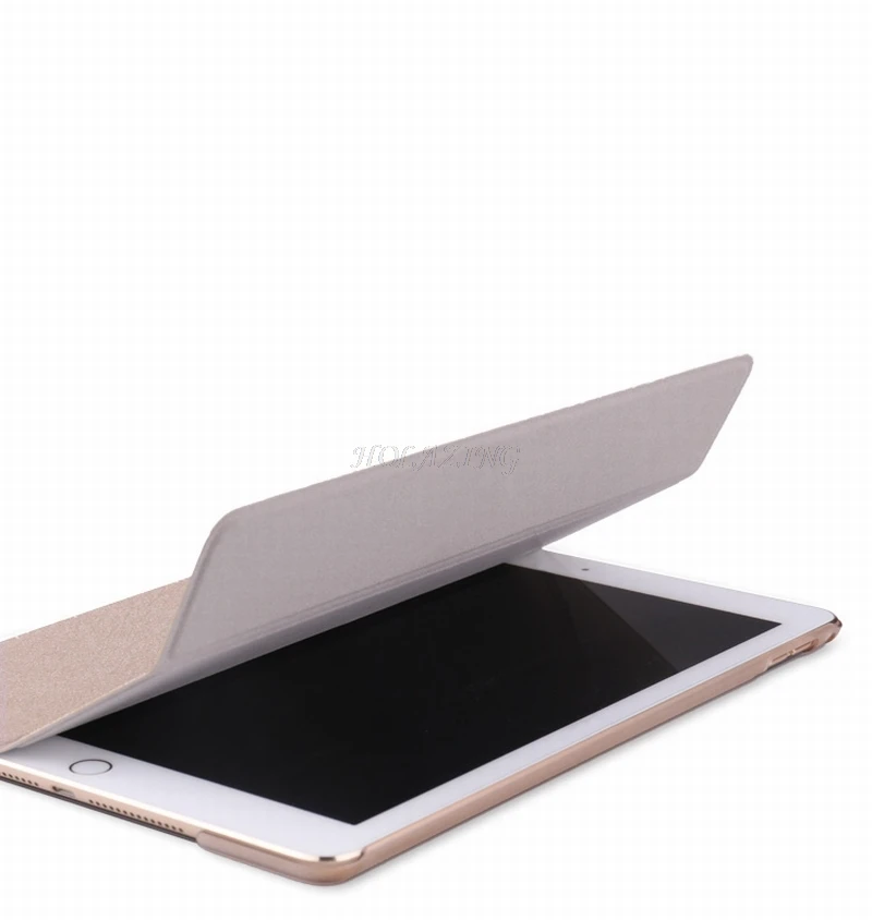 Ультратонкий Тонкий облегающий Премиум чехол из искусственной кожи для iPad Air 2 9," задняя прозрачная смарт-крышка с функцией сна и функцией пробуждения