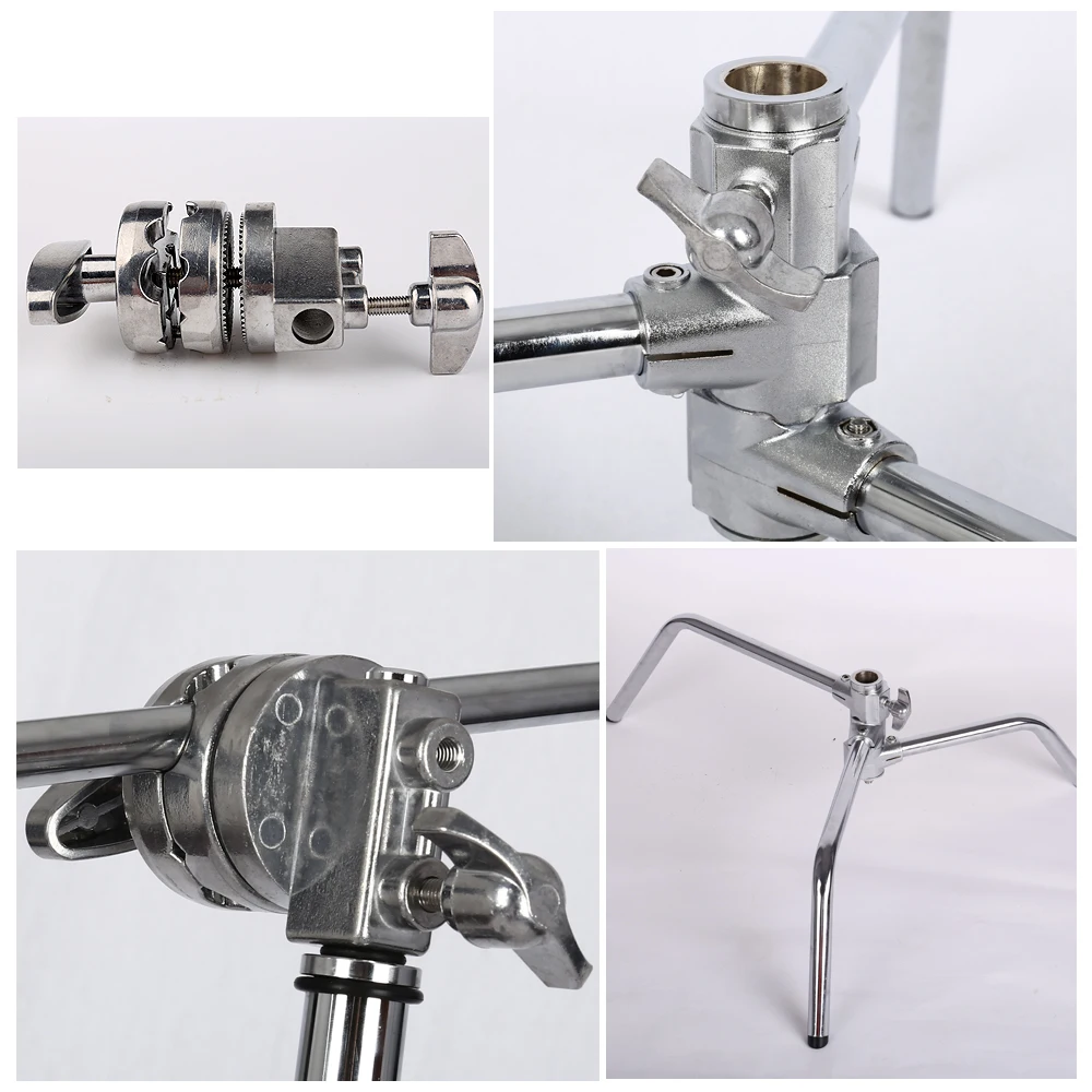  Multi-function Photography Studio Heavy Lighting Century C Stand with Folding Legs Grip Head and Ar
