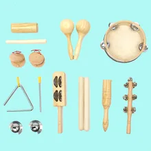 10 шт. деревянный ударный набор для детей ясельного возраста музыкальный инструмент игрушки Группа Комплект