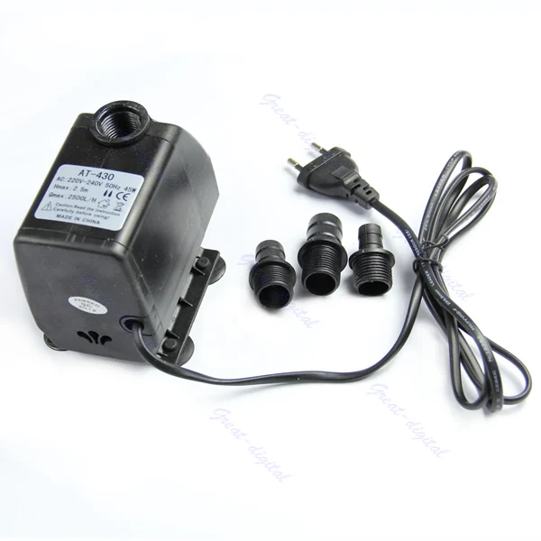 

Aquarium Water Pump Submersible Fountain Air Fish Tank EU Plug 220V 45W 2500L/H G08 Great Value April 4