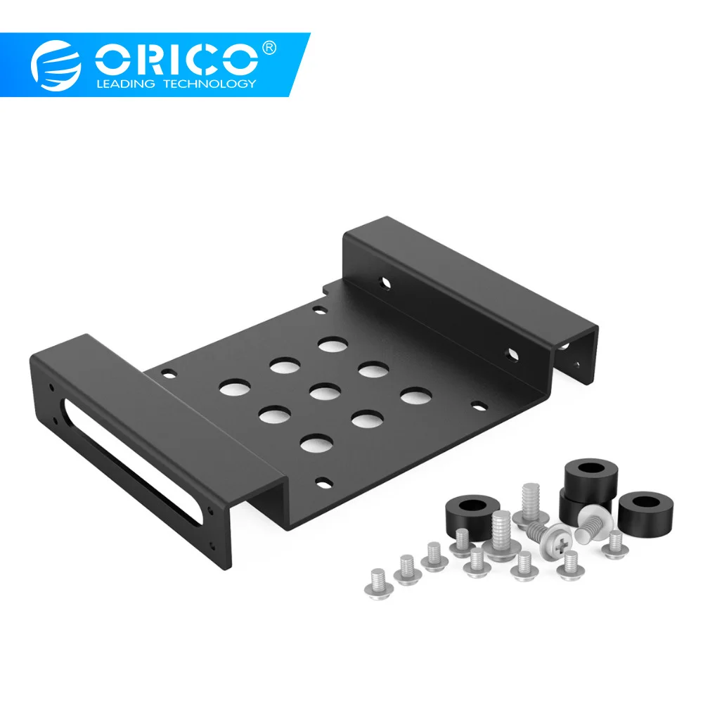 

ORICO Aluminum 5.25 inch to 2.5 or 3.5 - inch All - in - 1 Hard Drive HDD SSD Converter Adapter Mounting Bracket( AC52535-1S-BK)