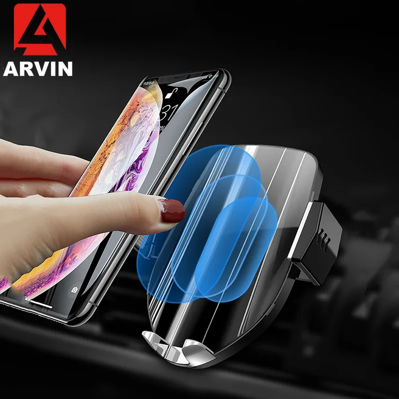 Arvin QC 3 0 автомобильный беспроводной держатель для быстрой зарядки iPhone 8 X XS Samsung