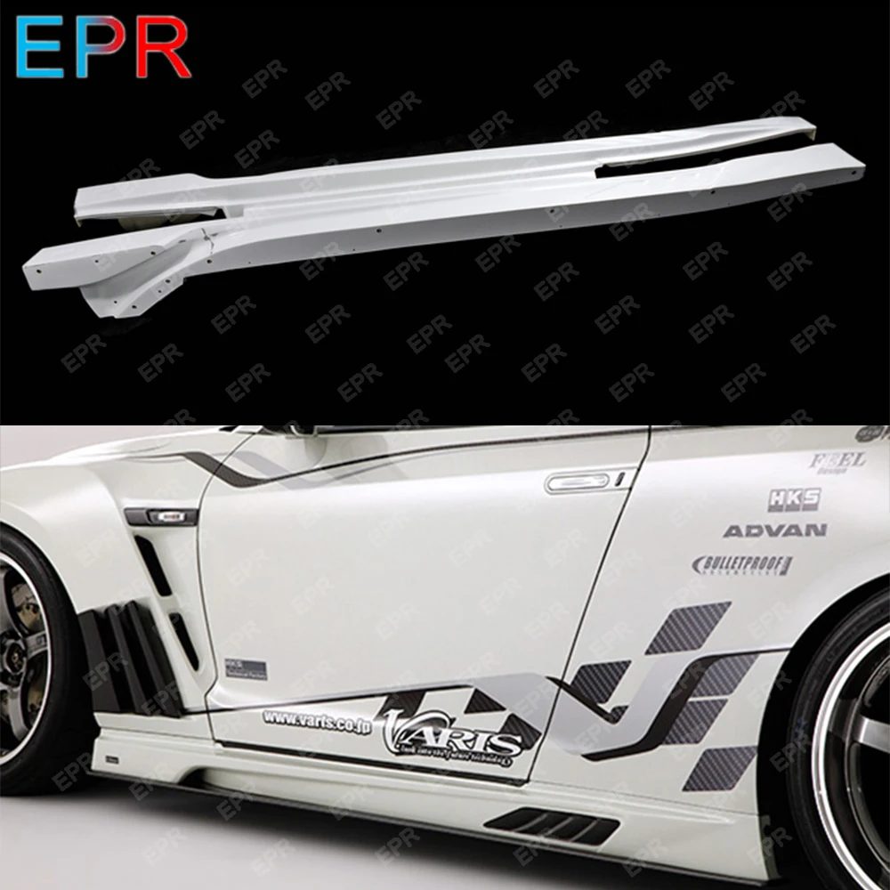 

For Nissan R35 GTR Glass Fiber Side Skirt Body Kit Car Styling Auto Tuning Part For GTR R35 2013 Ver Varis Fiberglass Side Skirt