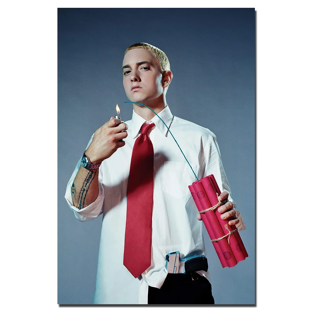 

Eminem Poster Canvas Painting Cloth Fabric Print for Home Decor Wall Picture For Living Room F19