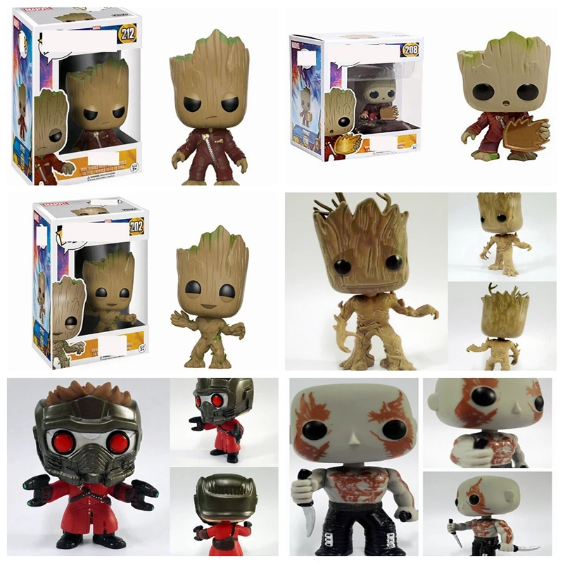 

Funko POP Marvel Action & Toy Figures Guardians of the Galaxy Groot/Rocket/Star-Lord Action Figure PVC Model Dolls for Children