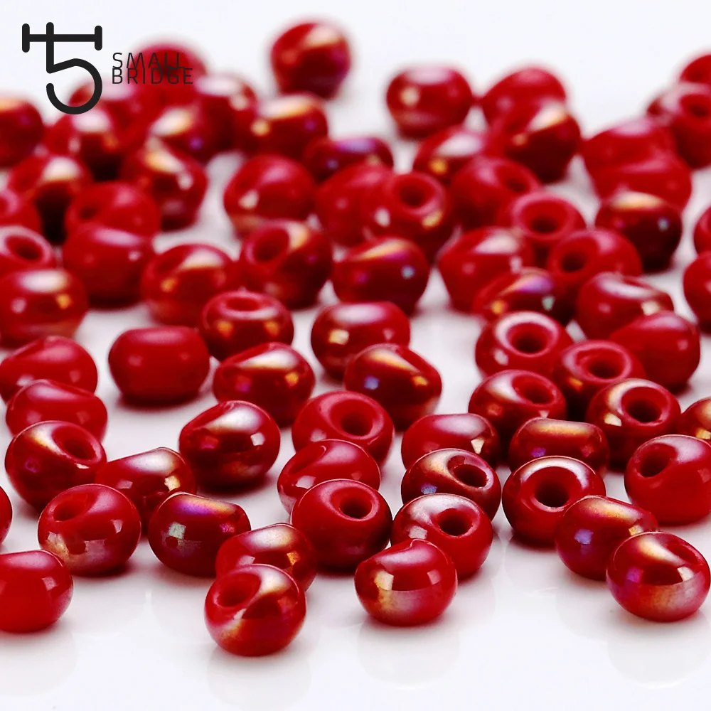 

6mm Czech Red Glass Crystal Beads For Needlework Diy Accessories Round Spacer Beads Wholesale z602