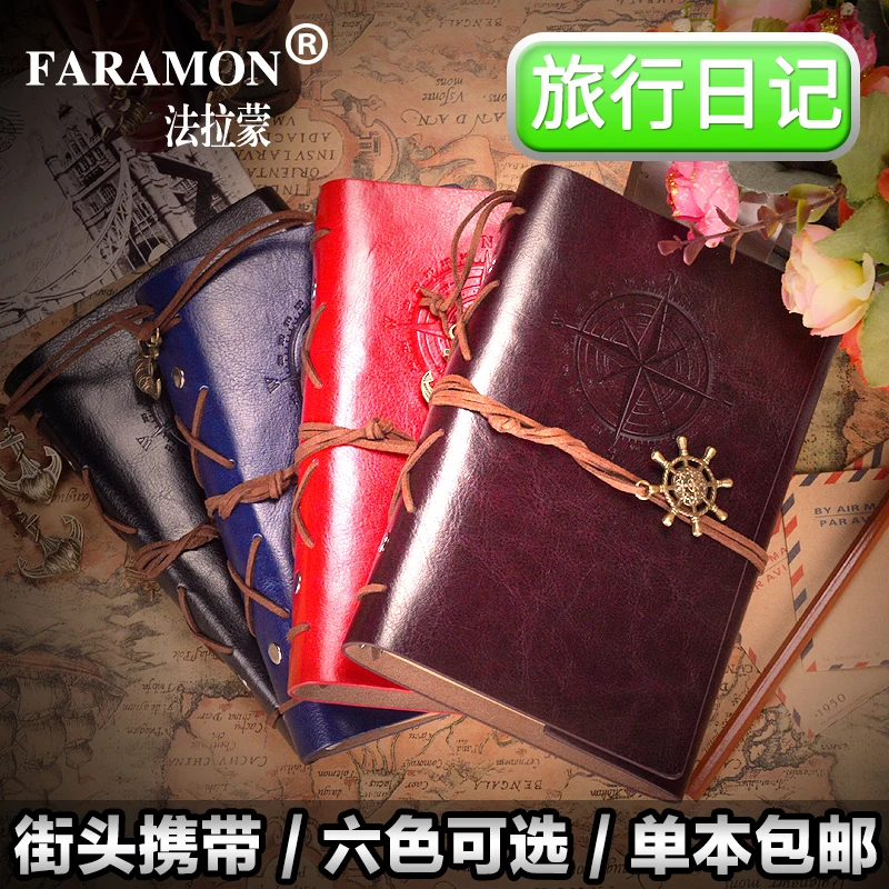 

A6 Faux Leather Cover Spiral Notepad Notebook Techo A6 Pirate Techo Notepad