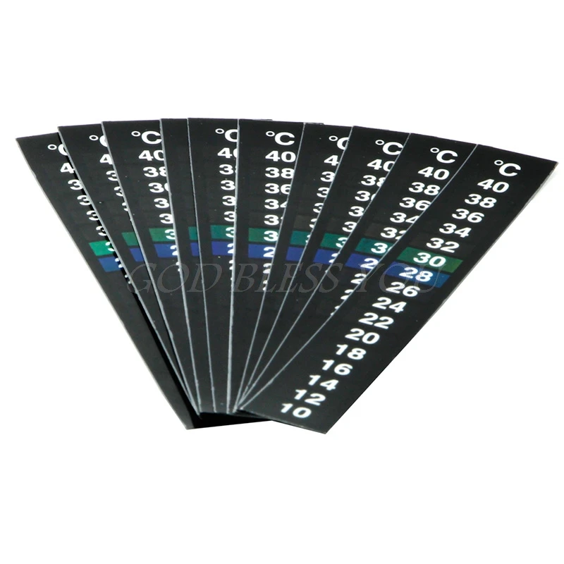 

10PCS Stick-On Aquarium Fish Tank Thermometer Temperature Sticker