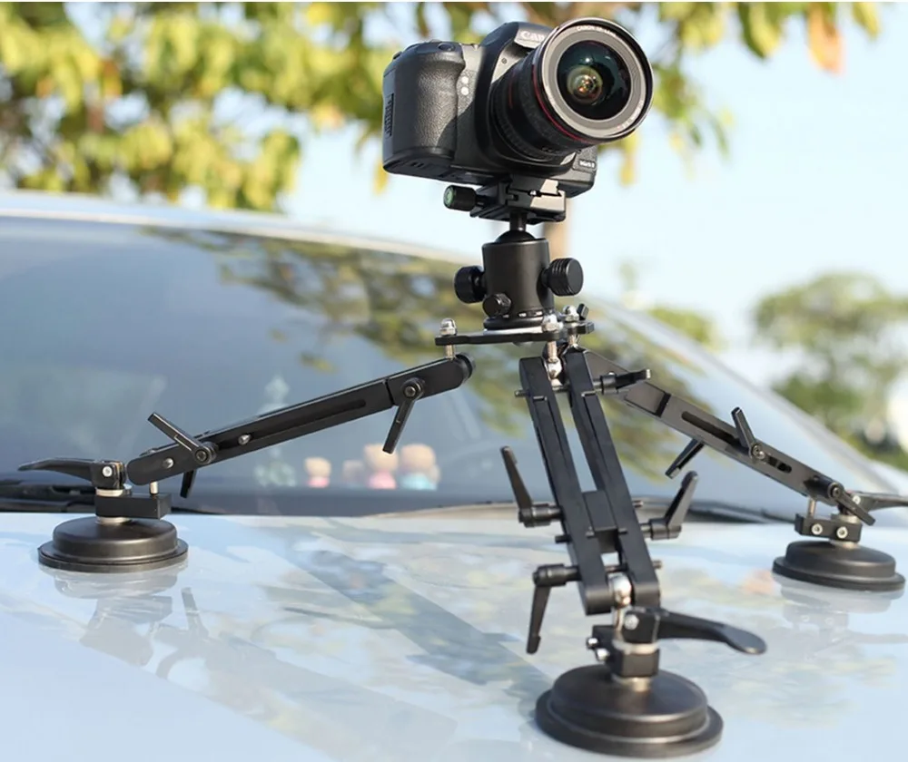 

Car Mounted Tripod Suction Cup Install Professional Vehicle Van Camera Video Shot Light Weight 2.2kg
