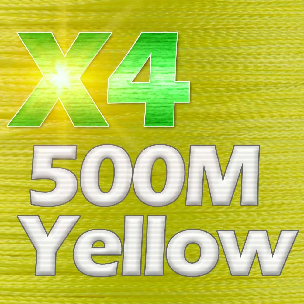 X4-500M-Yellow JOSBY 300 м 500 м 1000 м 4 нити 8 нитей многоцветная ПЭ плетеная проволока многофиламентная супер сильная леска Новинка - Цвет: X4-500M-Yellow