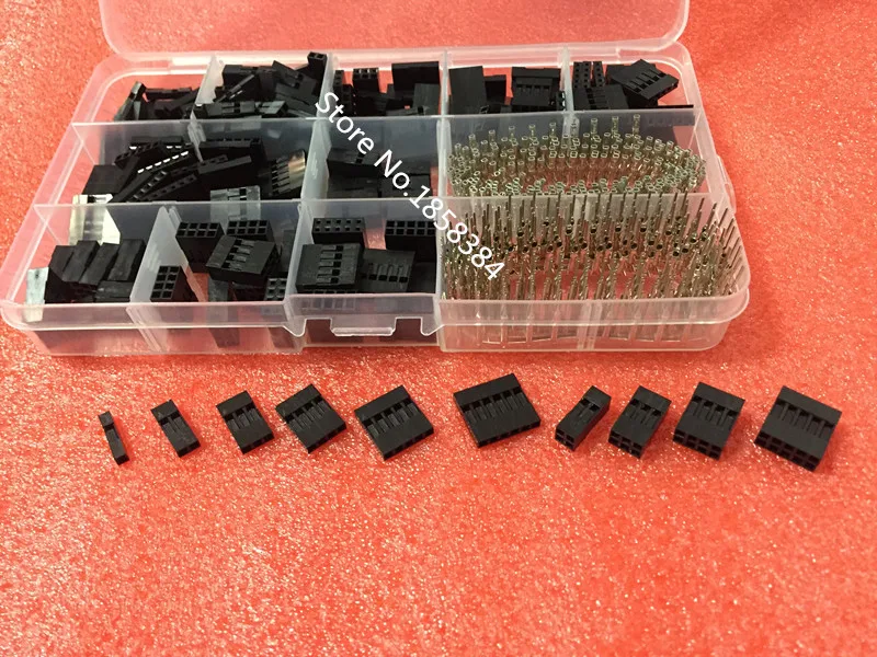 

620pcs/A Set Dupont Wire Jumper Pin Header Connector Housing Kit Male Crimp Pins+Female Pin Connector Terminal Pitch With Box