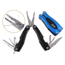 Outdoor Fishing Accessories, 9 In 1 Multifunction Folding Lures Pliers, Scraping Knife+Screw Driver+Scissor+Knot Tool+Can Opener