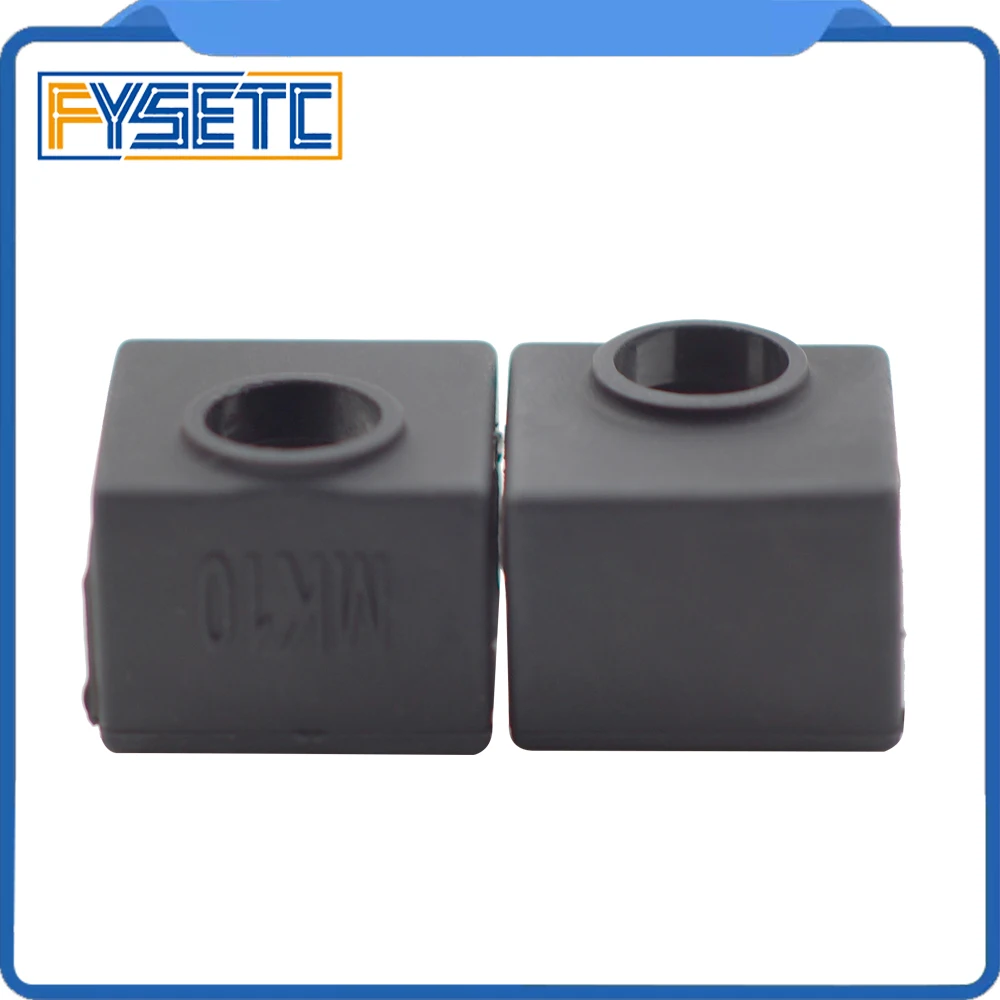 

2pcs MK10 Black Silicone Sock instead Ceramic Insulation For Wanhao i3 QIDI TECH SILICONE HEATER BLOCK COVER