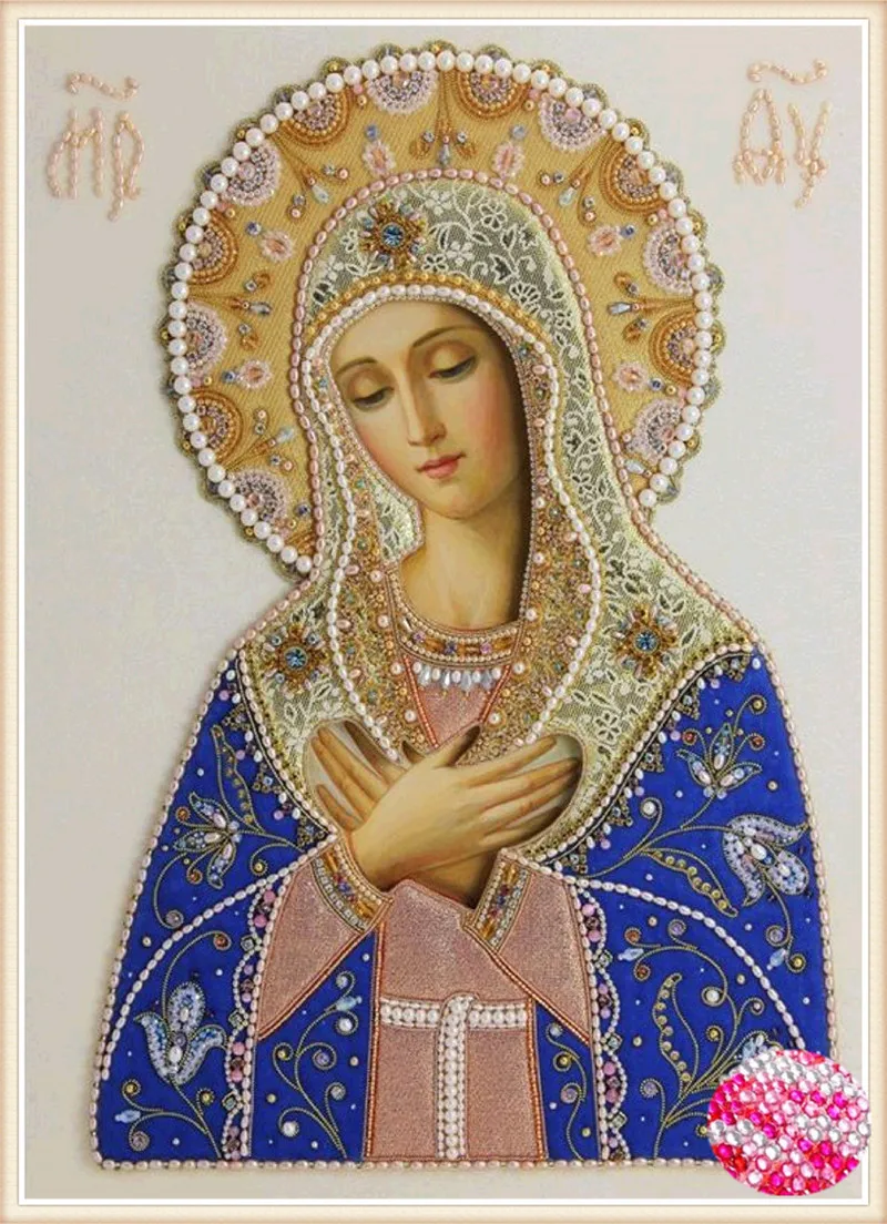 

5d Diy Diamond Painting Cross Stitch Religion Icon of Leader Diamond Mosaic true religious mary diamond embroidery rhinestones