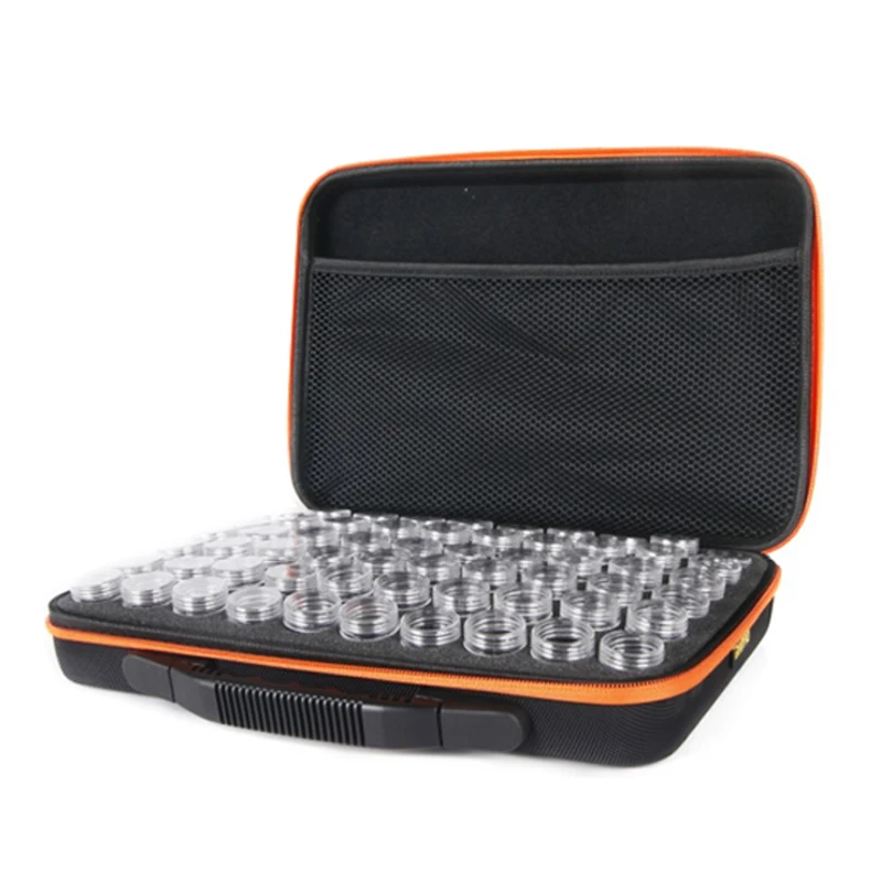 

NEW 60 Bottles Diamond Painting Box Tool Container Storage Box Carry Case Holder Hand Bag Zipper Design Shockproof Durable