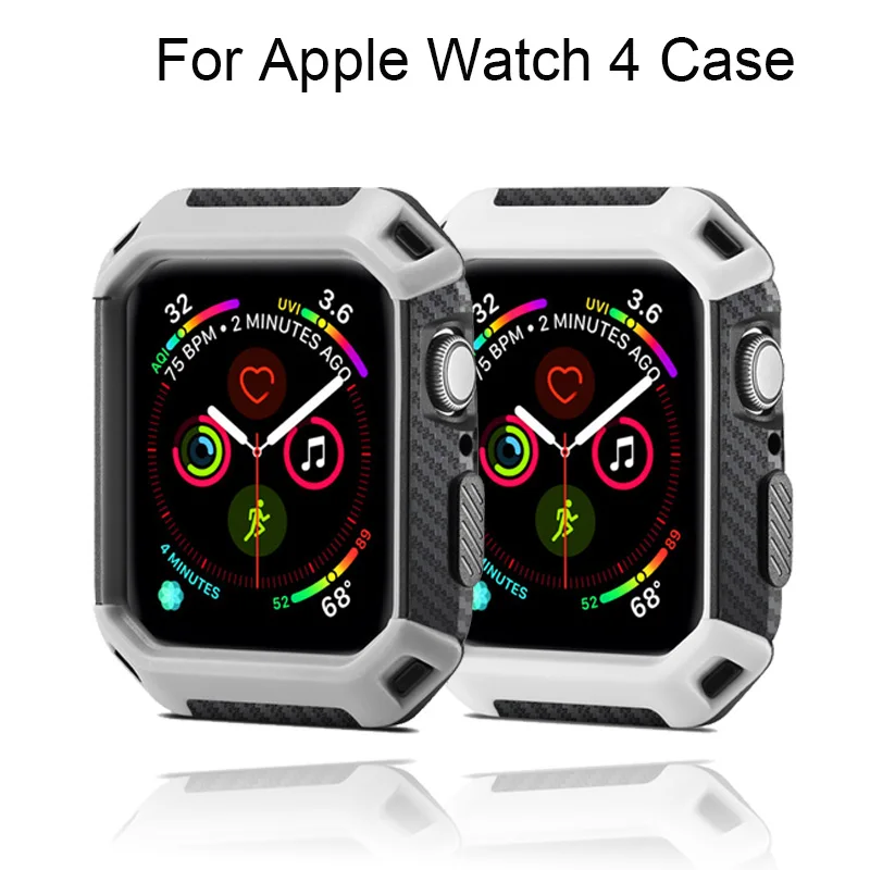 

TPU PC Watch Case For Apple Watch series 4 For iwatch 44mm 40mm Shockproof Rugged Scratch Resistant Protective shell Accessories
