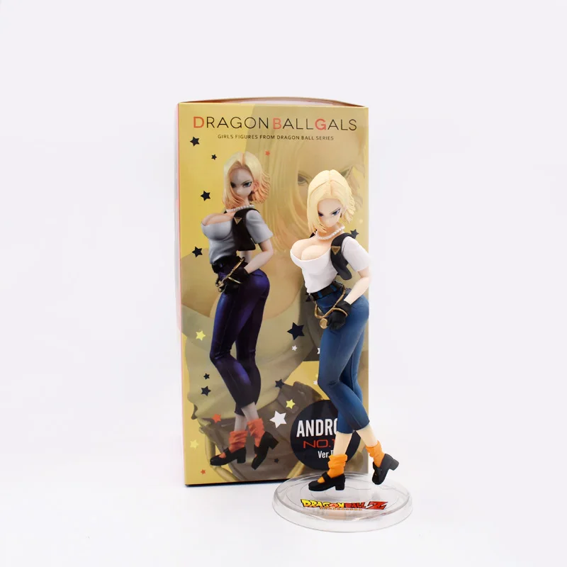 Anime Cartoon Lazuli 20cm Dragon Ball Z Android 18 Sexy Action Figure PVC Collection Figures Gift For Christmas Free Shipping