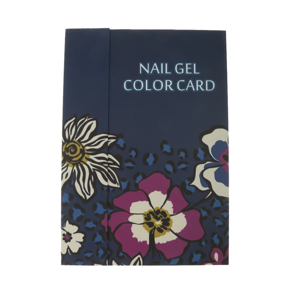 180 Colors Nail Gel Polish Display Book Chart Nail Art Salon UV Dark Blue