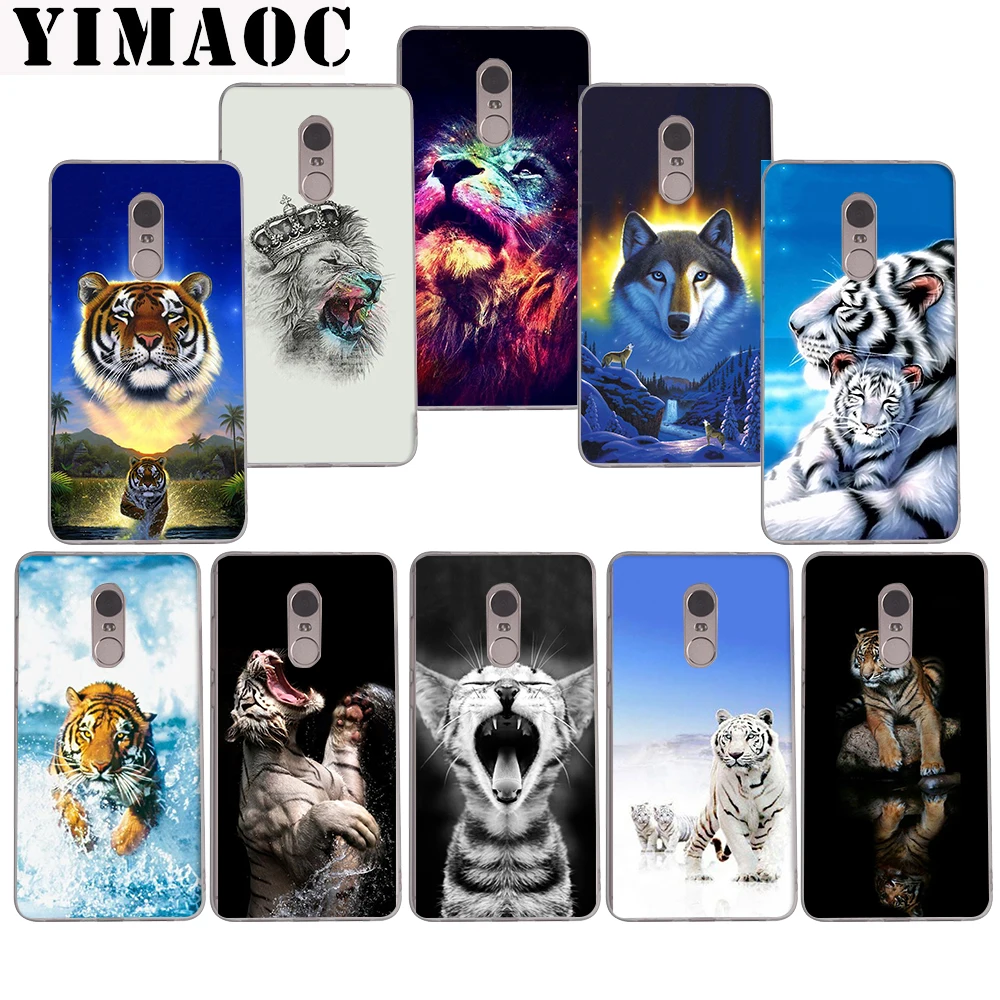 

YIMAOC 36z Angry Screaming Tiger Soft Case for Xiaomi Mi a1 a2 f1 6 8 lite se mix 2s Redmi 5 6 6a S2 Plus 5A Note 5 6 Pro 4 X