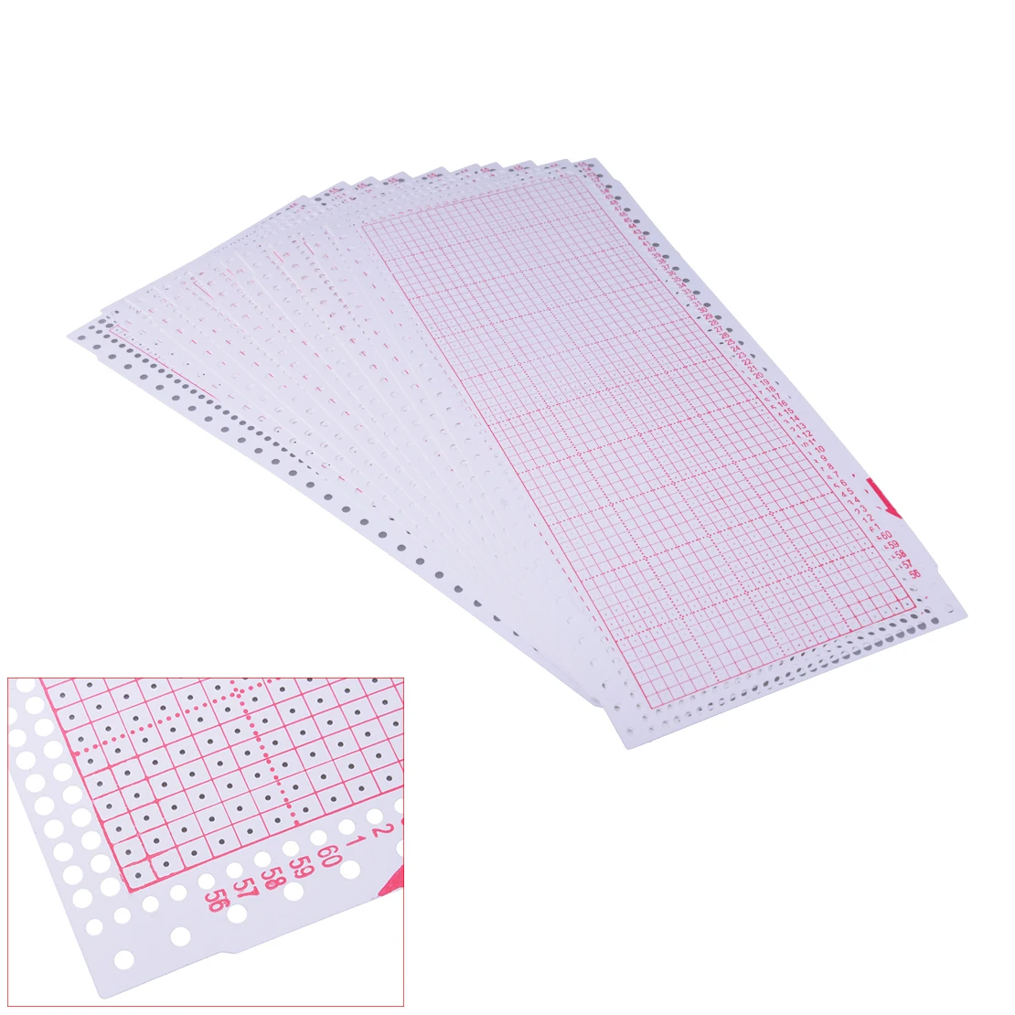 

LETAOSK 10pcs Paper Blank Punch Card Fit for Brother Singer Knitting Machine KH836 KH860 SK260 SK280