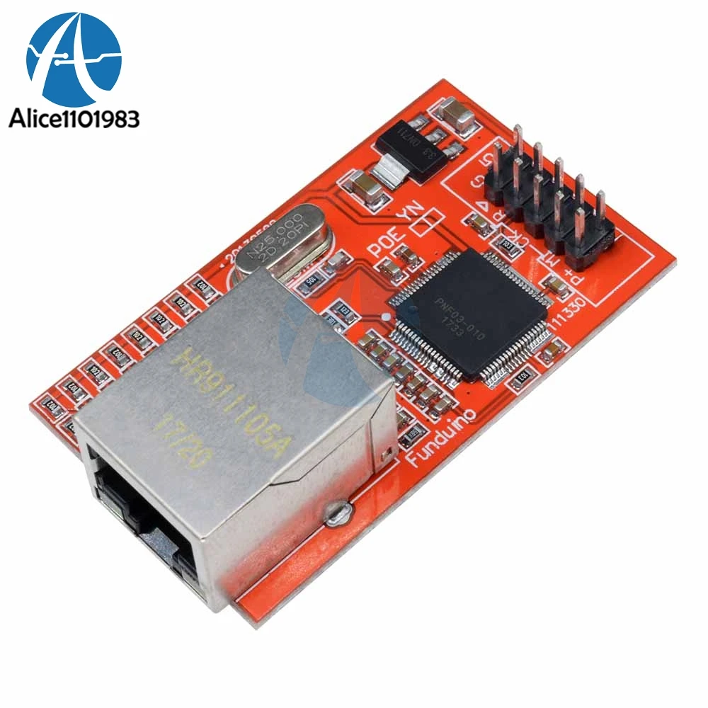 

Mini W5100 LAN Ethernet Shield Network Module board for Arduino High Performance With IEEE802.3u TCP / IP 16 Kbyte
