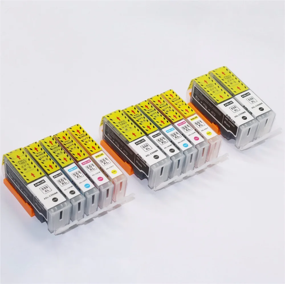 12pcs PGI550XL CLI551XL Ink Cartridges Compatible for Canon Pixma MG5450 MG5550 MG5650 MG6350