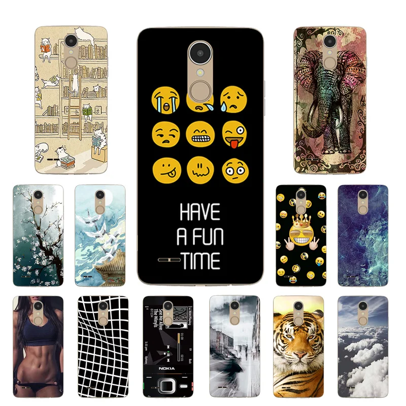 for Coque LG K8 2017 Couple Phone Case 5.0 inch Expression Printing Soft TPU Back Cover X240 Fudna Capa |