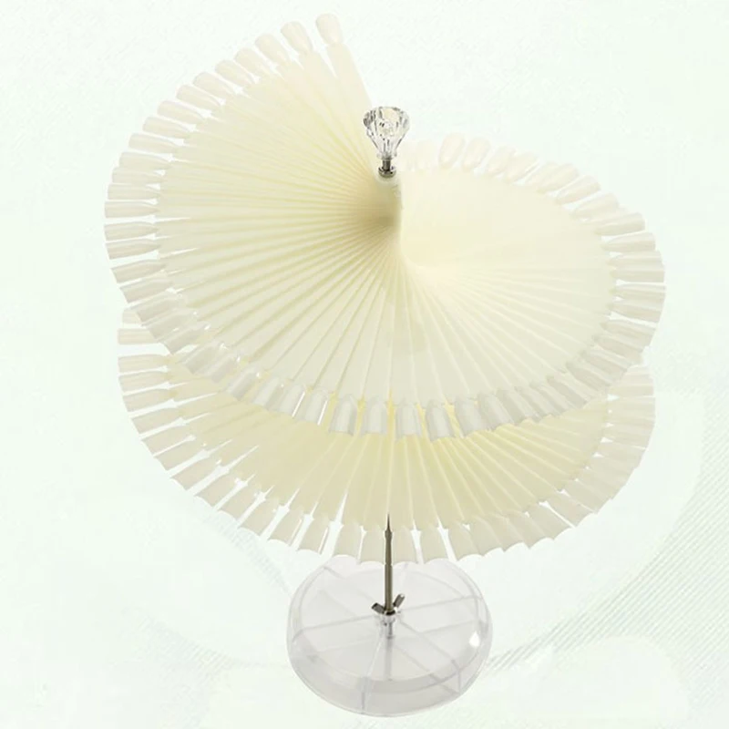 

Hot Sale 120 Pcs False Nail Art Board Tips Stick Polish Display Fan Practice Stand Tools Nail color card display stand