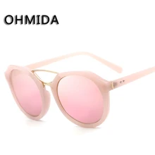 font b OHMIDA b font New Fashion Retro Round Sunglasses Women Luxury Brand Designer Sun