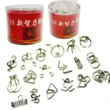 Набор из 18 штук 20 штук IQ паззл Металическая проволока головоломка игра для взрослых детей