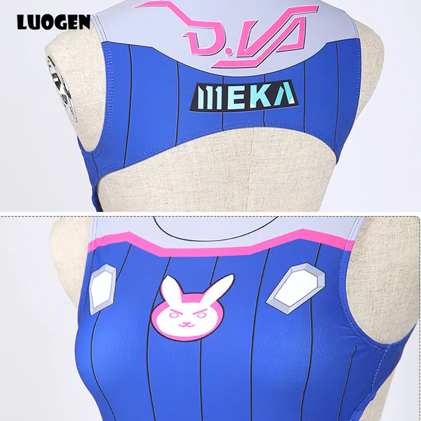 Косплей костюм на Хэллоуин сексуальная игра OW D. VA Dva купальники с изображением аниме женский цельный Японский Школьный купальник