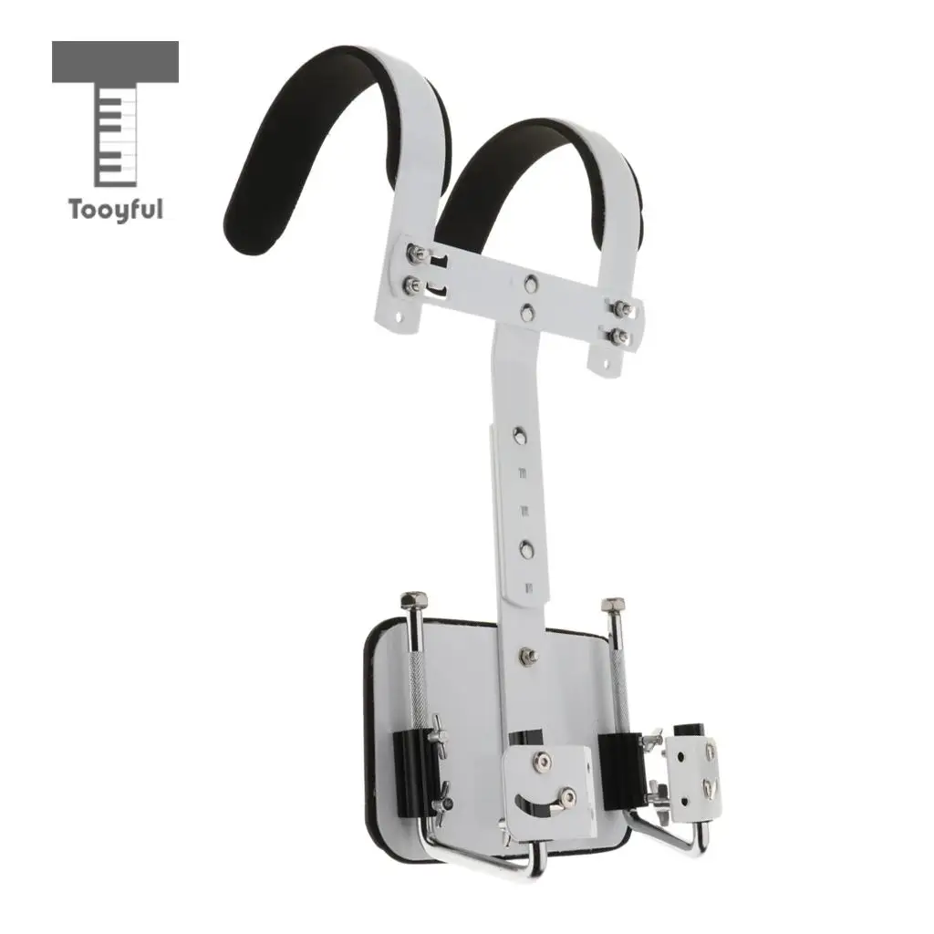 Tooyful Adjustable Aluminium Alloy Marching Small Snare Drum Carrier Holder for Drummer Percussion Accessory