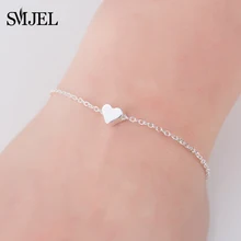 SMJEL Beste Vriend Nieuwe Jaar Geschenk Tiny Heart Bangles Armbanden voor vrouwen Liefde Hart Sieraden Verjaardag armband femme bileklik B042