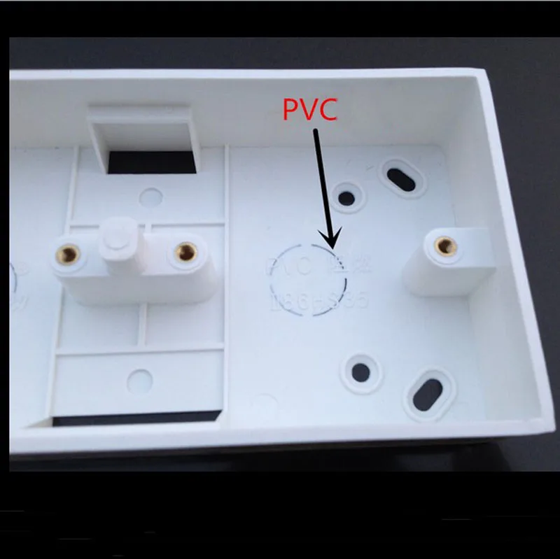 2 шт. два 86 двойной распределительная коробка белый ПВХ поверхностного монтажа Монтажная коробка для настенной электрической розетки переключатель Установка
