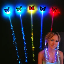 30 шт., светодиодные вечерние светящиеся заколки для волос, светящиеся бабочки, заколки для волос на Рождество, Хэллоуин