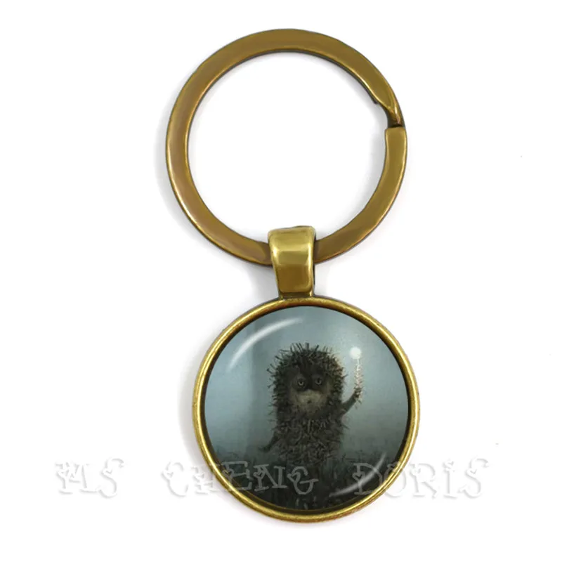 The Hedgehog In The Mist Keychain Men Women Pendant Statement Handmade Fashion Key Chain Ring Holder Jewelry For Gift