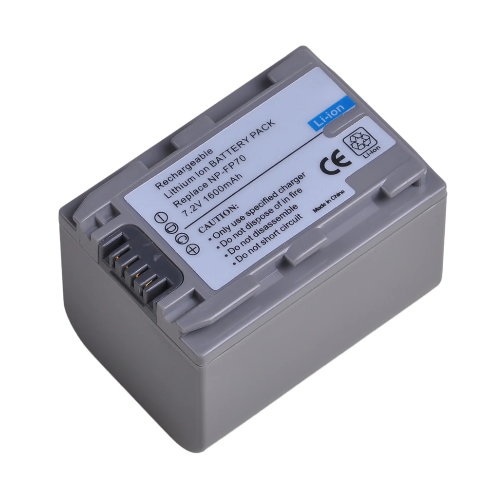 PowerTrust 1x1600 mAh NP-FP70 FP70 батарея для sony NP FP70 NP FP71 NPFP70 NPFP71 батареи для видеокамеры