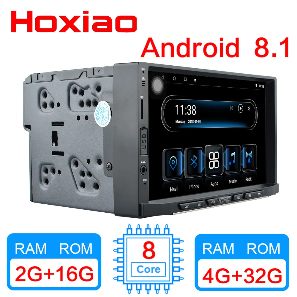 

Android 8.1 car multimedia player IPS display built-in navigation WIFI BT 8 core RAM4G / ROM32G or 2G + 16G car radio 2 DIN