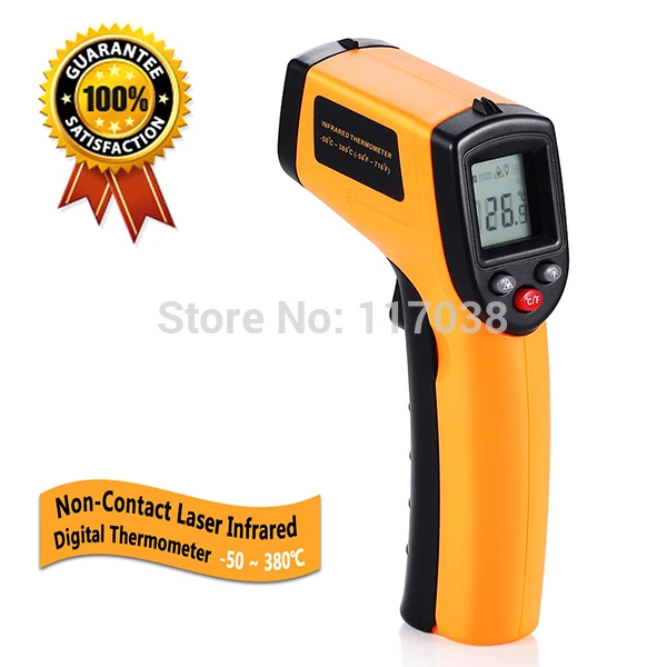 

Saful LCD display Non-Contact Laser Infrared Digital Thermometer -50 ~ 380 Degree measuring range Temperature Meter