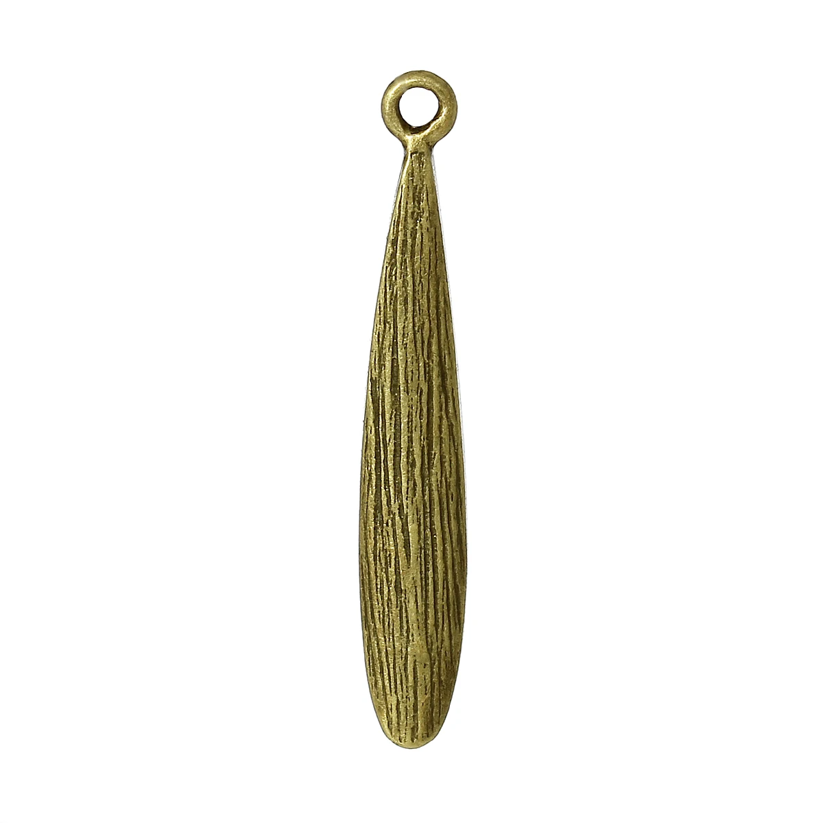 

DoreenBeads Zinc metal alloy Charm Pendants Teardrop Antique Bronze 39mm(1 4/8") x 6mm( 2/8"), 4 PCs