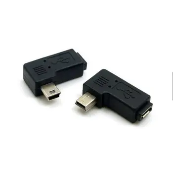 

Mini USB 2.0 5pin Male to Micro USB 2.0 Female Connector Data Sync Power Adapter 90 Degree Left & Right Angled Adaptor