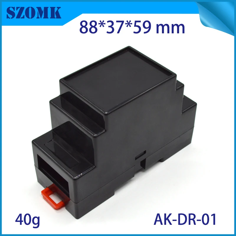 szomk electronics plastic enclosure for pcb junction box din rail enclosure control box szomk outlet boxes instrument enclosure box project box plastic housing (5)