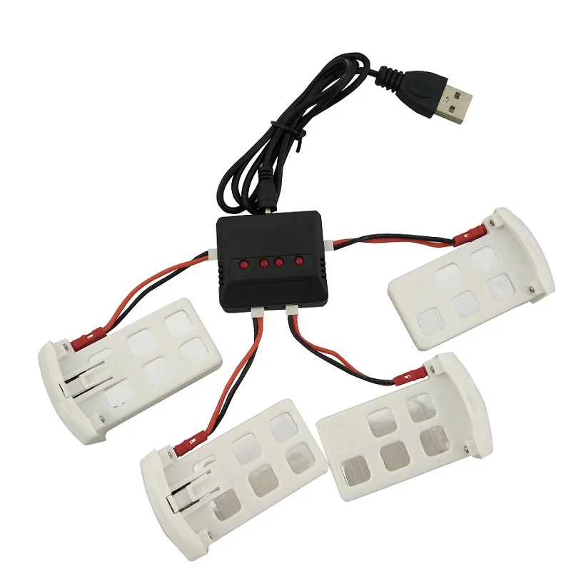 Syma X5UC/X5UW RC Квадрокоптер Запчасти Аксессуары 3,7 в 500 мАч батарея* 4 шт.+ USB зарядное устройство+ кабель передачи* 4 шт