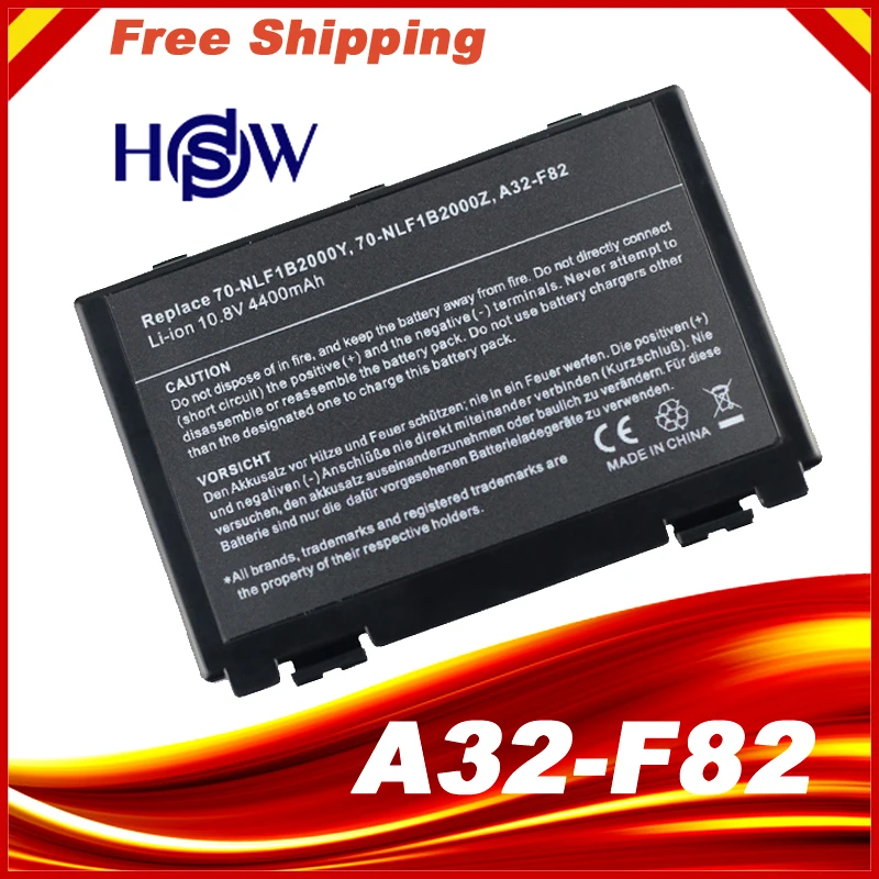 4400 мАч аккумулятор для ноутбука Asus A32-F82 k40ab k40ij k40in k40ad k50ij K50in k50id k50af k51ac k51ae k51ab k60ij k61ic