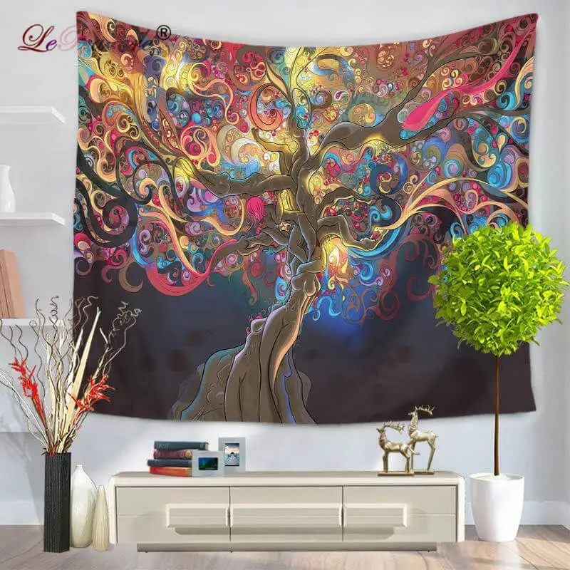 

LeRadore Hot Sale Wall Hangings Abstract Printed Polyester Tapestry Beach Towel Ceiling Cover Table Cloth Home Decor 150*200
