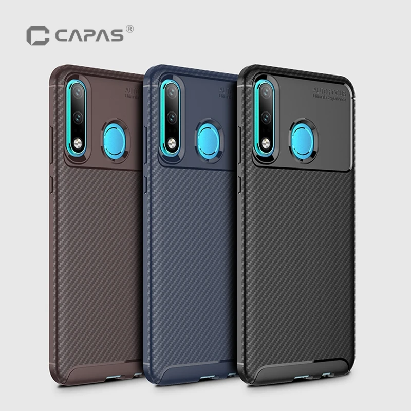 

For Huawei P30 Lite Case Silicone Cover Carbon Fiber Pattern Soft TPU Protective Shield For Huawei P30 Lite Cover Shockproof