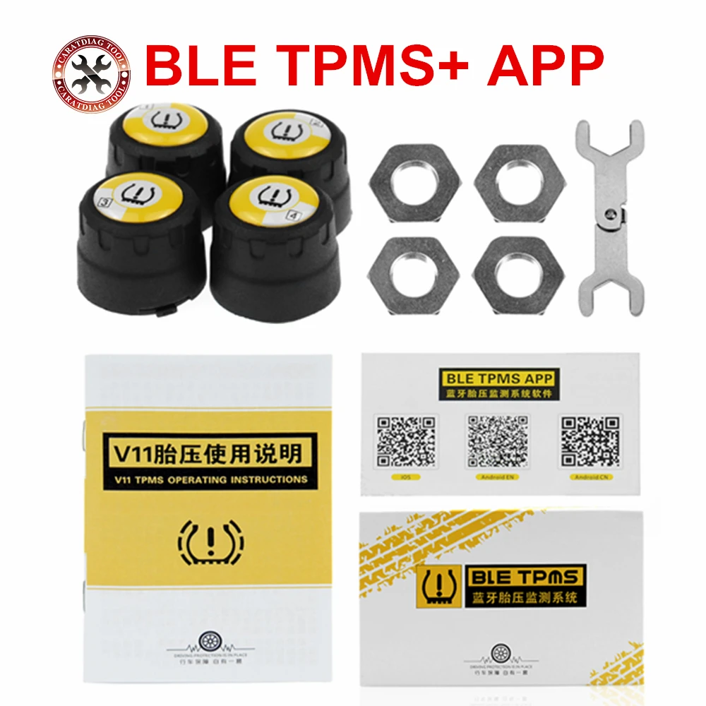 Автомобильный датчик давления в шинах инструмент Bluetooth 4 0 с Android iOS BLE TPMS