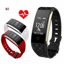 S2 Smart Band Wristband Bracelet Heart Rate Monitor Pedometer IP67 Waterproof Smartband Bracelet For Android IOS Phone