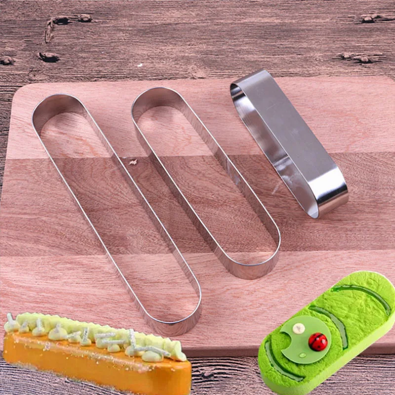 

Stainless Steel Oval Cake Ring Metal Tart Rings 4 size for option Cake mold