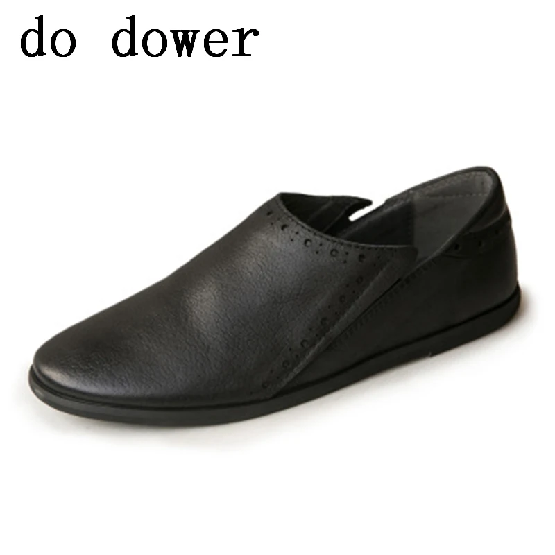 

2018 New Men Genuine Leather Luxury Trainers Summer Bussiness Shoes Casual Flats Slip-On Dress Ratro Old Loafers Shoes